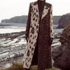 Wholesale * Discount Karen Millen Italian Wool Blend Animal Mix Jacquard Double Breasted Coat Multi