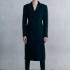 Wholesale * Budget Karen Millen Italian Virgin Wool Hourglass Midi Coat Black