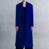 New * Best Deal Karen Millen Italian Virgin Wool Strong Shoulder Anti Fit Coat Cobalt