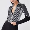 Best * Top 10 Karen Millen Petite Zip Through Sporty Jacket Mono