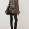 Online * Best Reviews Of Karen Millen Italian Wool Blend Check Cape Coat Camel