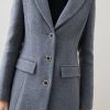 Wholesale * Wholesale Karen Millen Italian Wool Mix Single Breasted Tailored Coat Grey