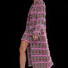 Wholesale * Coupon Karen Millen Linton Tweed Tailored Maxi Coat Pink