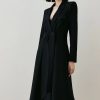 New * Best Reviews Of Karen Millen Compact Stretch Longline Evening Coat Black