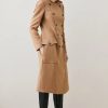 Online * Hot Sale Karen Millen Italian Virgin Wool Military Coat Camel