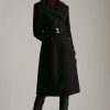 New * Budget Karen Millen Petite Italian Wool Mix Popper Detail Coat