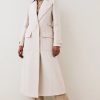 Hot * Cheap Karen Millen Italian Wool Military Button Maxi Coat