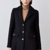 New * Cheapest Karen Millen Italian Wool Mix Short Formal Coat