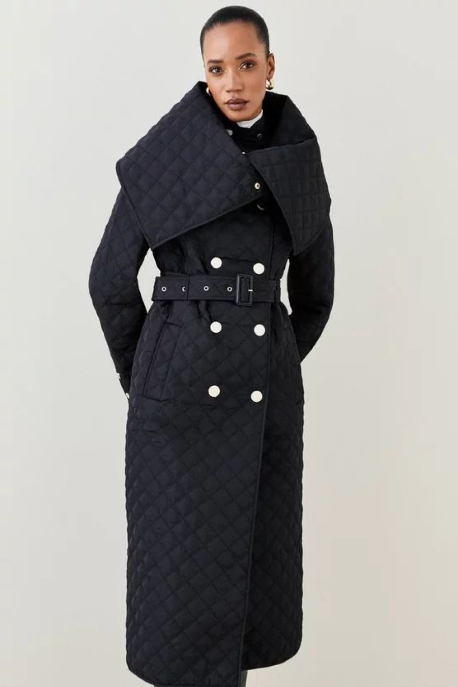 Wholesale * Brand New Karen Millen Quilted Longline Collar Coat