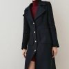 Hot * Best Reviews Of Karen Millen Italian Virgin Wool Detail Single Breasted Coat