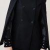 Online * Promo Karen Millen Italian Virgin Wool Cape Coat Black