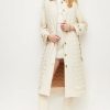 Best * Buy Karen Millen Quilted Contrast Hybrid Trench Coat Stone