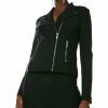 Best * Promo Karen Millen Bandage Knit Zip Pocket Biker Jacket