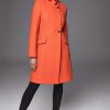 Online * Best Reviews Of Karen Millen Italian Virgin Wool Button Collar Coat Orange