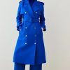 Clearance * Flash Sale Karen Millen 18.01 Classic Italian Virgin Wool Trench Coat