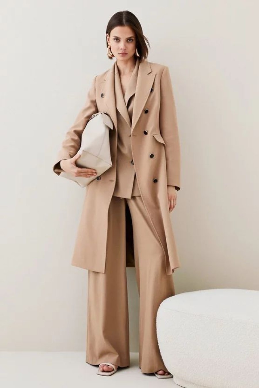 Online * Buy Karen Millen Compact Stretch Double Breasted Coat