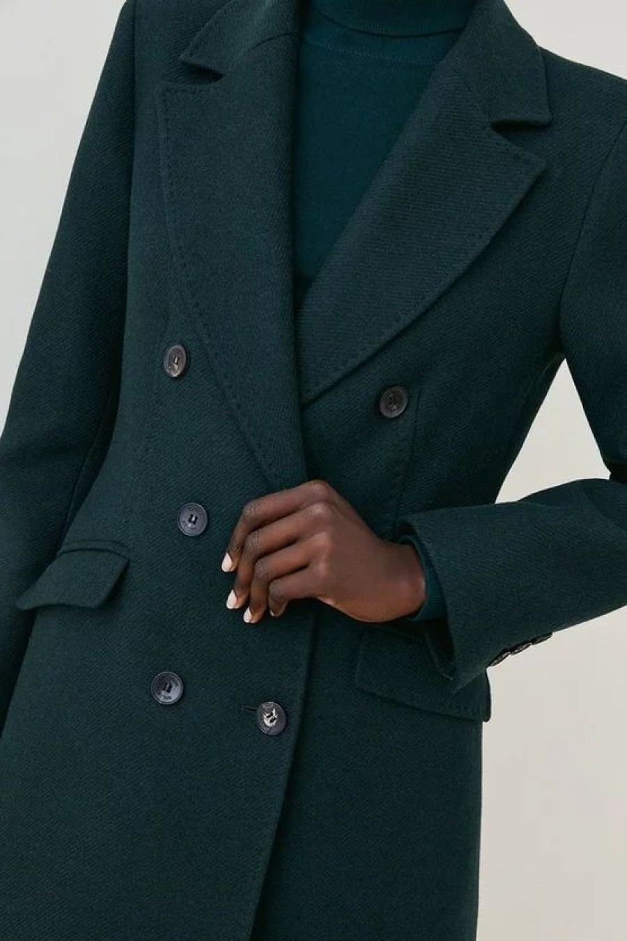 New * Promo Karen Millen Italian Wool Fitted Coat