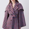 Wholesale * Coupon Karen Millen Italian Bright Boucle Short Cape Coat Multi