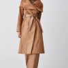 New * Top 10 Karen Millen Signature Ponyskin Belted Wrap Coat