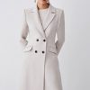 Online * Top 10 Karen Millen Tall Italian Virgin Wool Fitted Coat