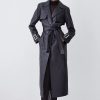 Wholesale * Discount Karen Millen Clean Longline Leather Trench